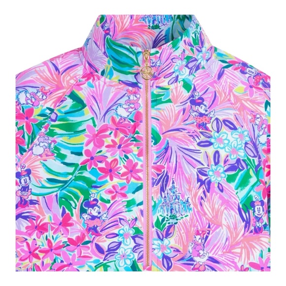 Disney Parks Lilly Pulitzer Jacket XXS Zip Pullover Minnie Mouse & Daisy… - Picture 4 of 10